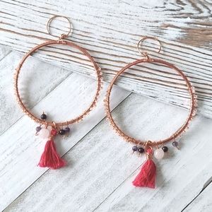 Artisan Jewelry Collection - Versilia Beaded Hoop Earrings